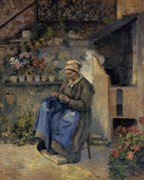 madre alegre 1874 Camille Pissarro Pinturas al óleo